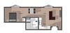 1 Bedroom, 1 Bathroom in Building B. 642 square feet